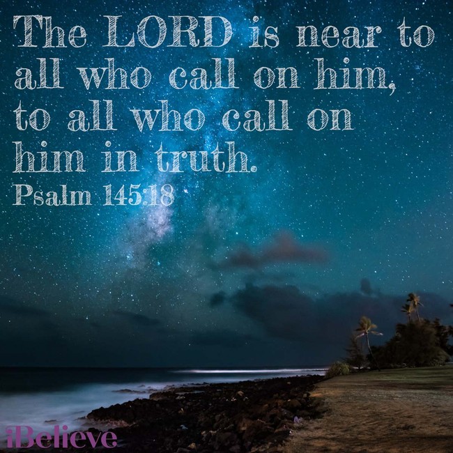 Psalm 145:18, inspirational image