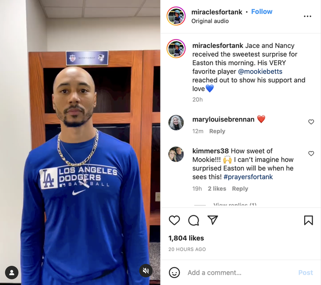 Mookie Betts message to Tanks