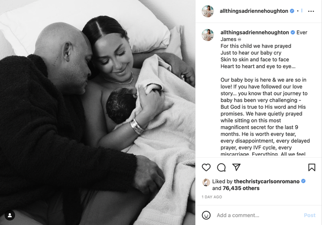 ‘Grateful to God’: Israel, Adrienne Bailon Houghton Welcome Their First Child following 6 Years of Infertility