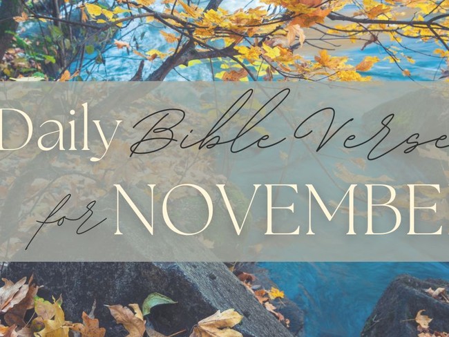 Daily Verses for November 