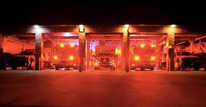 Firetrucks Put On Incredible Christmas Light Show