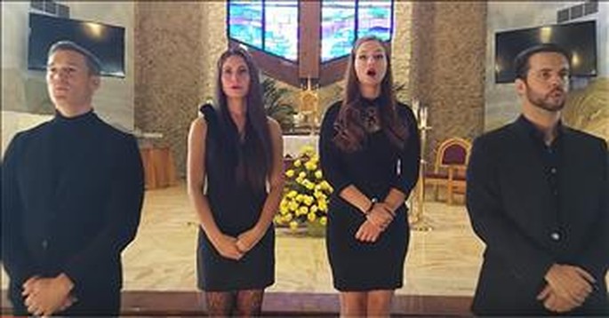 A Cappella Rendition Of 'Ave Maria' In Church