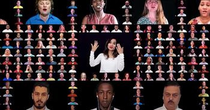 Virtual Choir Performs 'The Solid Rock (My Hope Is Built On Nothing Less)'