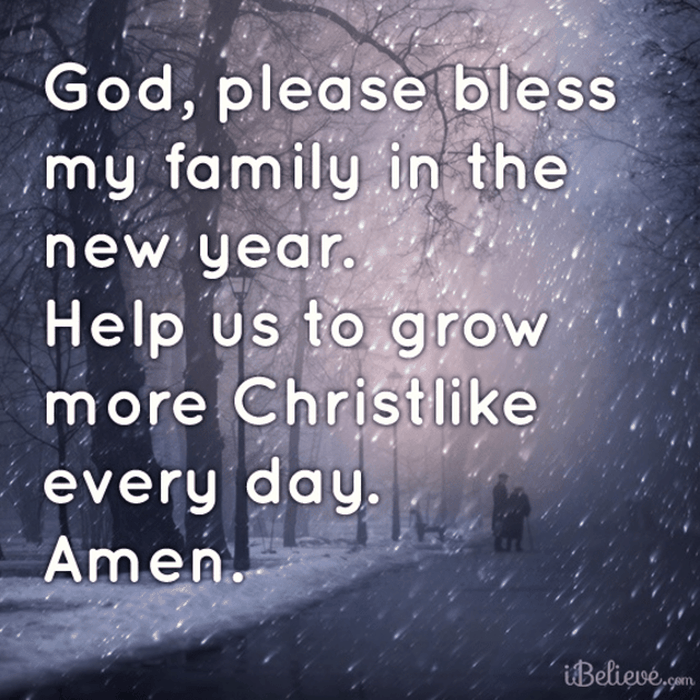 Please Bless My Family in the New Year
