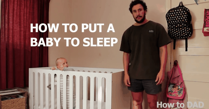 Funny Dad Hilariously Shows Us How to Put a Baby to Sleep