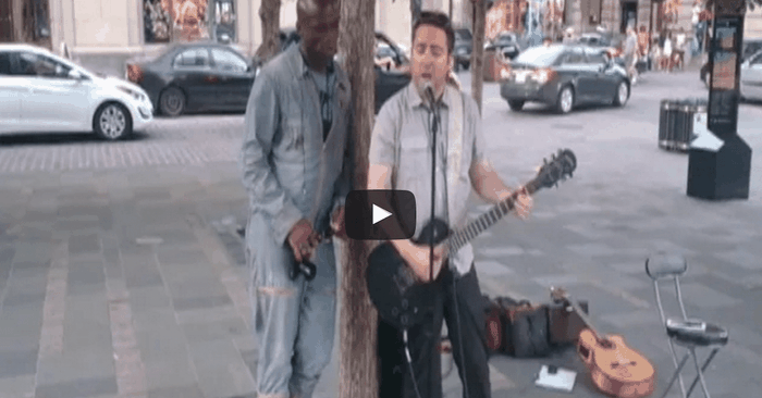 Famous Singer Joins Street Performer For Impromptu Duet