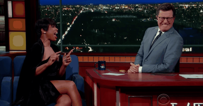 Jennifer Hudson Sings Her Favorite Hymn on Colbert's Late Show