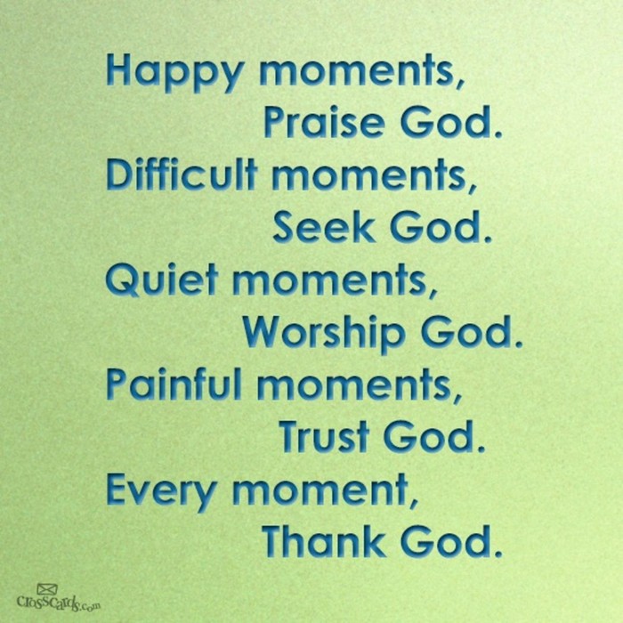 In Every Moment, Thank God