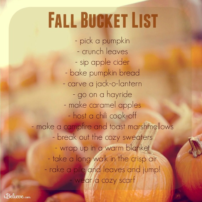 Fall Bucket List 