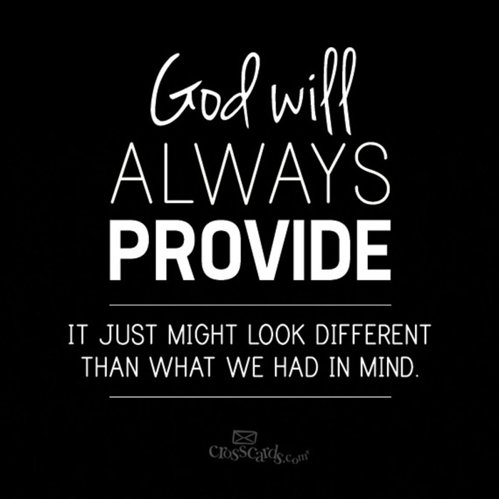 God Will Always Provide 