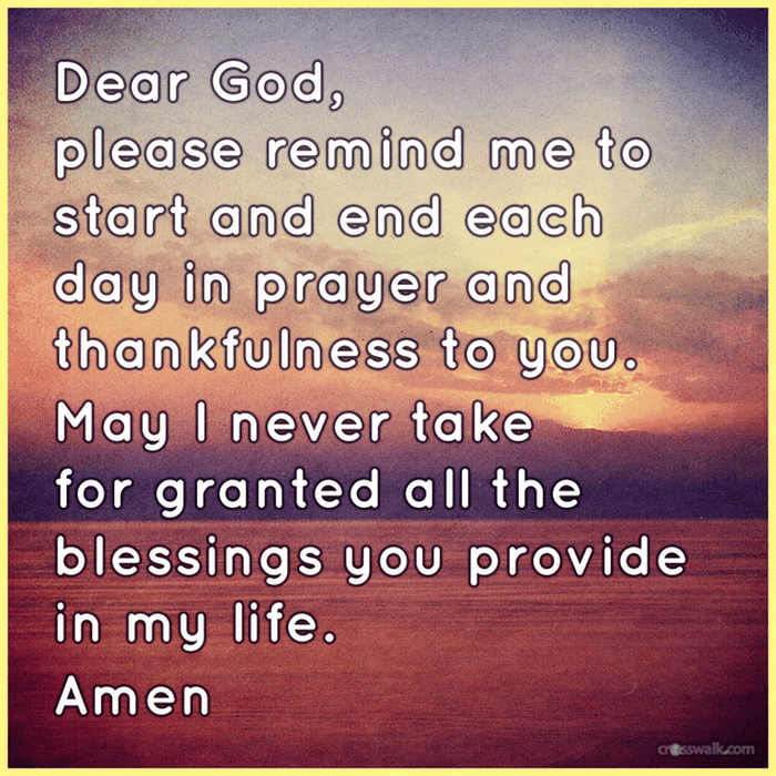 Start Your Day in Thankfulness and Prayer