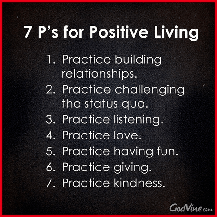 7 P's for Positive Living