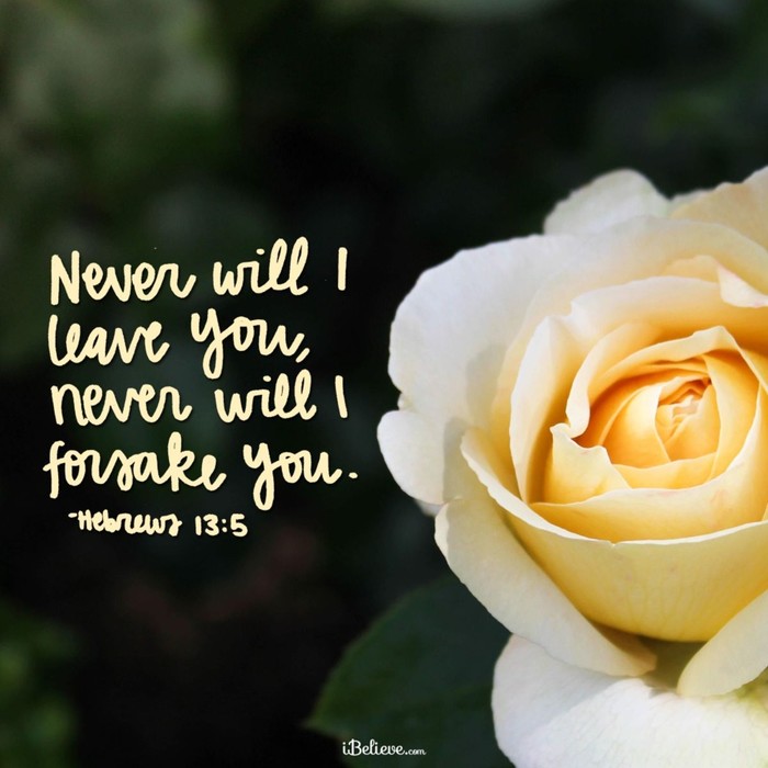 God Will Never Leave or Forsake You!