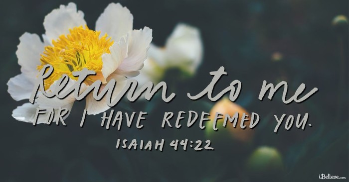 Your Daily Verse - Isaiah 44:22