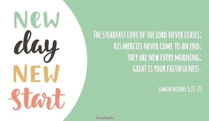 Your Daily Verse - Lamentations 3:22-23