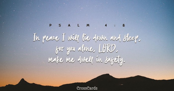 Your Daily Verse - Psalm 4:8