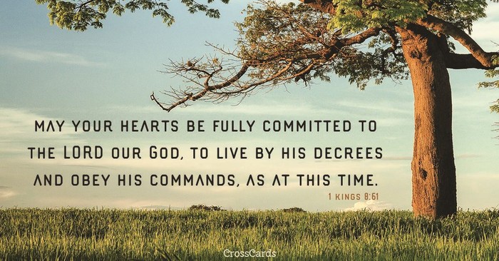 Your Daily Verse - 1 Kings 8:61	