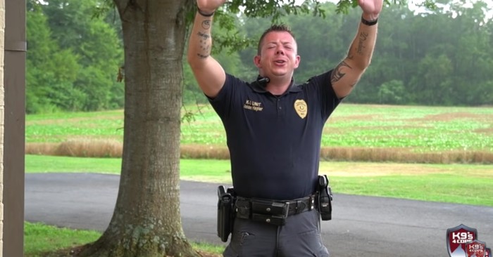 Police Officer And K9 Lip Sync To 'I Can Only Imagine' - Staff Picks