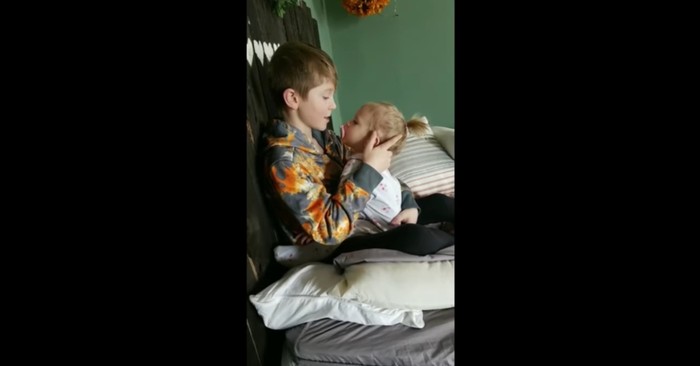 Big Brother Sweetly Sings 'Count on Me' to Baby Sister 