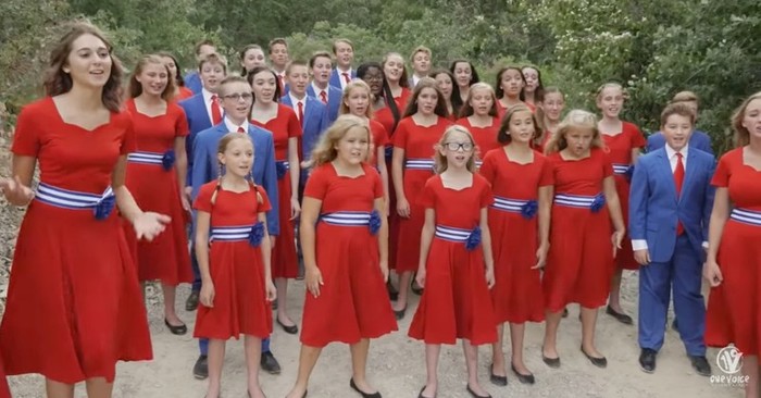 Children's Choir Sings 'America The Beautiful'