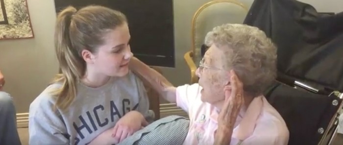  Teen Sings Hymn 'How Great Thou Art' To Her Great Grandma