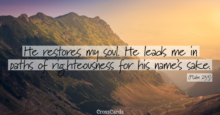 Your Daily Verse - Psalm 23:3