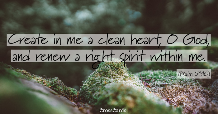 Your Daily Verse - Psalm 51:10