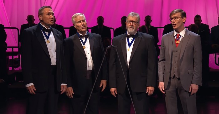 Barbershop Quartet Sings 'It Is Well With My Soul'