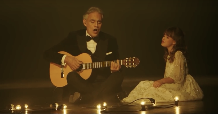 Andrea Bocelli and Daughter Sing 'Hallelujah' Duet