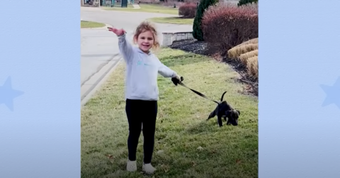 Parents Surprise Girl by Adopting Dog with a ‘Paw’ Like Hers