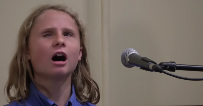  15-Year-Old Blind Boy Sings ‘You Raise Me Up’ at Mom’s Memorial