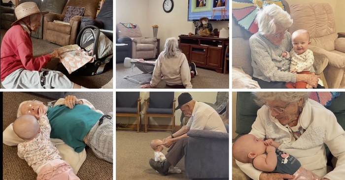 Residents in Assisted Living Facility Help Raise Baby