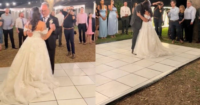 Bride Left Heartbroken as Dad Refuses to Dance with Her at Wedding So Father-in-Law Steps in