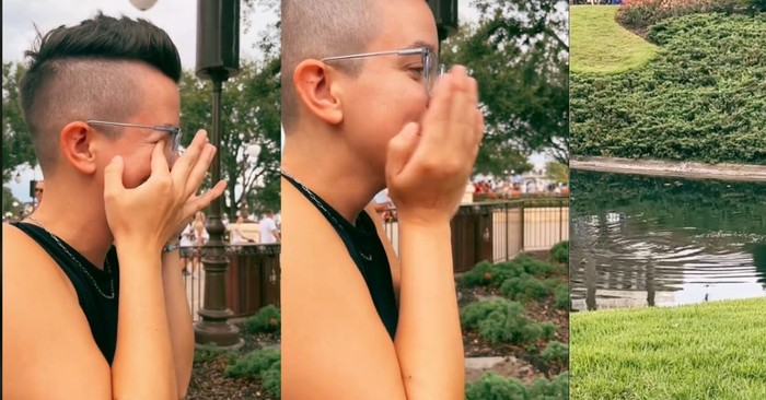 Woman Is Nearly in Tears As She Spots Head Coming Out of the Lake at Disney World