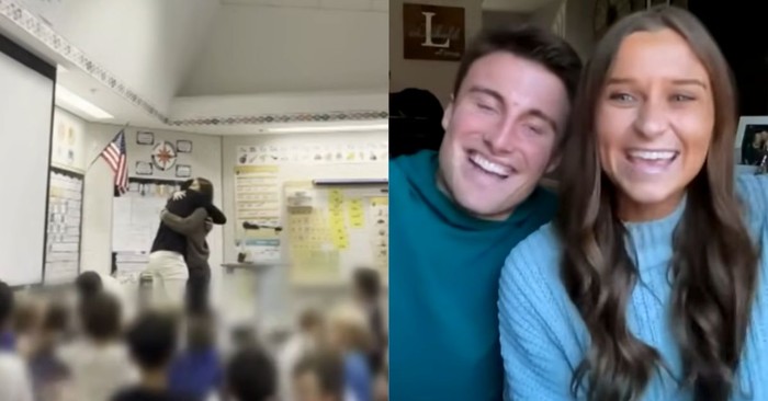 Teacher Surprised with Marriage Proposal During Classroom Story Time
