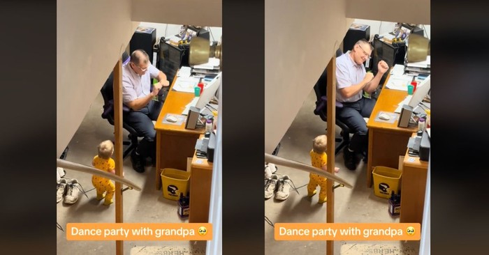 Child and Grandfather's Precious 'Bye Bye Bye' Dance Routine Melts Hearts