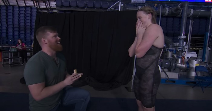 Olympic Gold Medalist Lilly King Receives Poolside Proposal at Olympic Trials