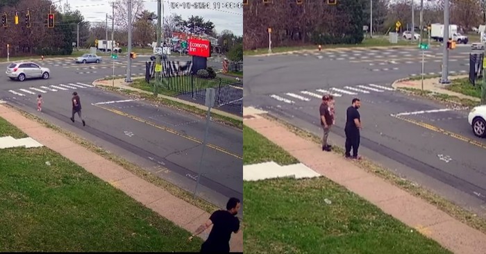 Two Heroic Barbers Save Child from Walking into Traffic