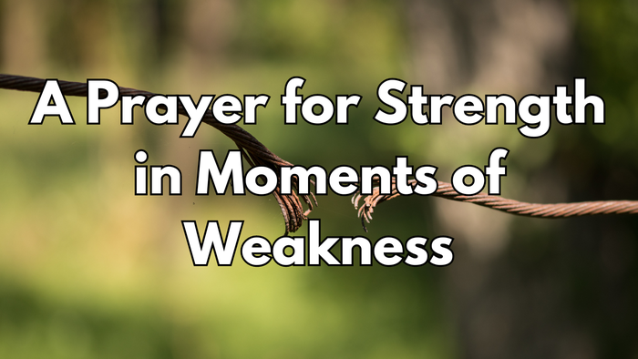 A Prayer for Strength in Moments of Weakness | Your Daily Prayer