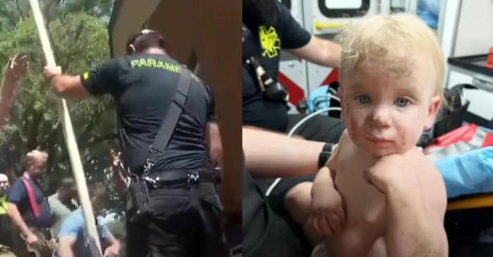 Heartwrenching Moment Little Boy Is Reunited with Family after Falling into an Underground Pipe