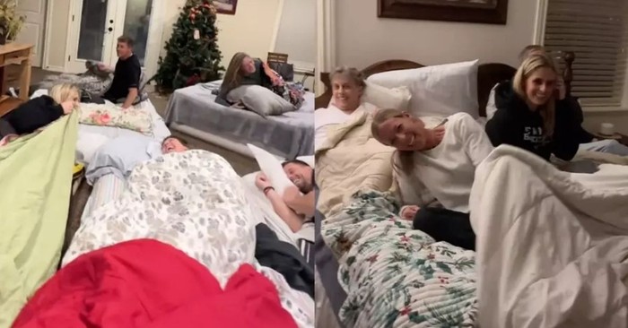 7 Adult Siblings Show Up for a Surprise Sleepover with Parents and It's Bringing Folks to Tears