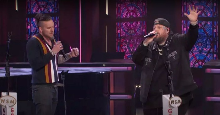 Brandon Lake Jelly Roll Perform 'Hard Fought Hallelujah' at the Grand Ole Opry