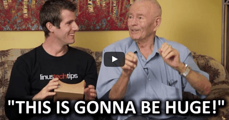 Grandson Teaches 91-Year-Old Grandpa To Use New Technology
