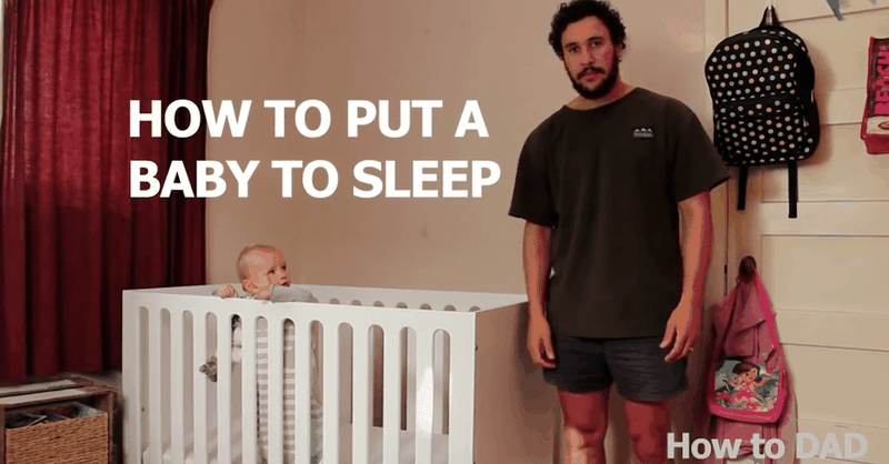Funny Dad Hilariously Shows Us How to Put a Baby to Sleep
