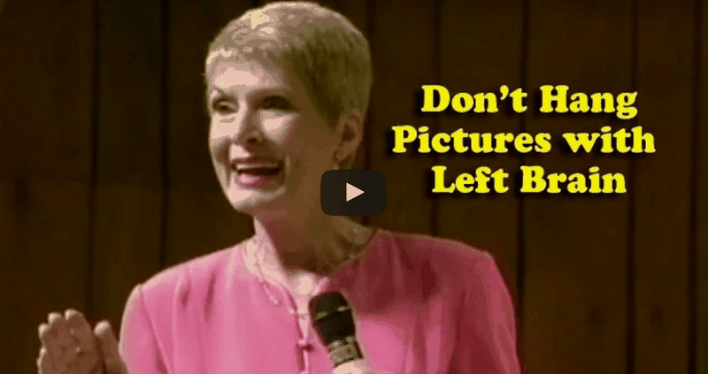 Hilarious Jeanne Robertson Tries To Hang A Picture With Left Brain - LOL!