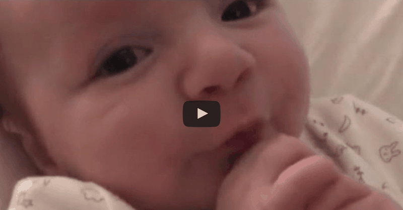 2-Month-Old Baby Says 'Hello'