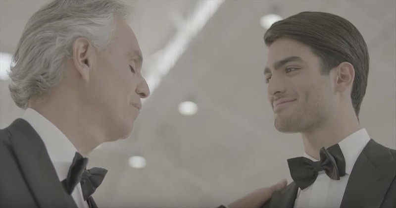 Andrea Bocelli Duets with Son with 'Fall On Me' 