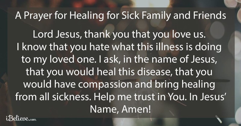 prayer for a sick friend catholic