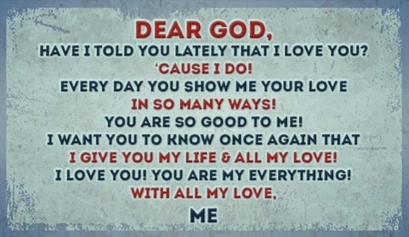 I Love You God
