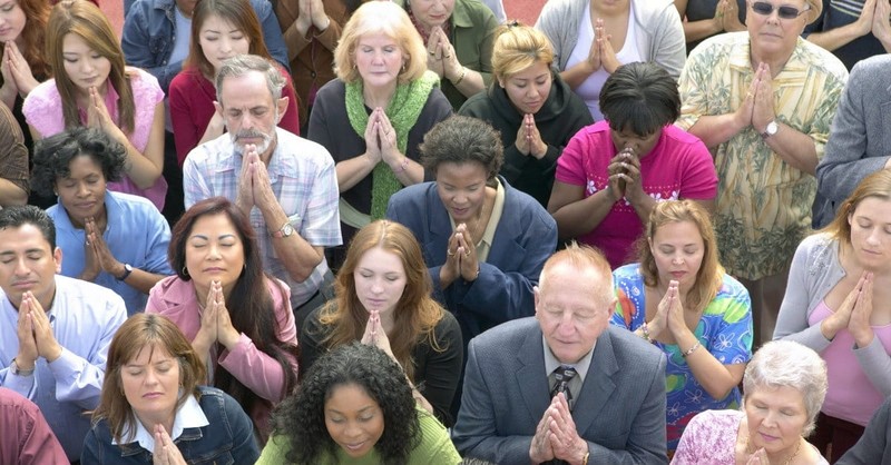 christian men praying